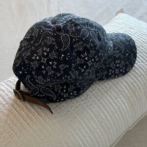 Lucky Brand Dark Blue Paisley Cap